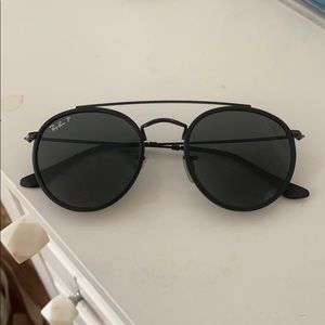 authentic all black polarized ray bans